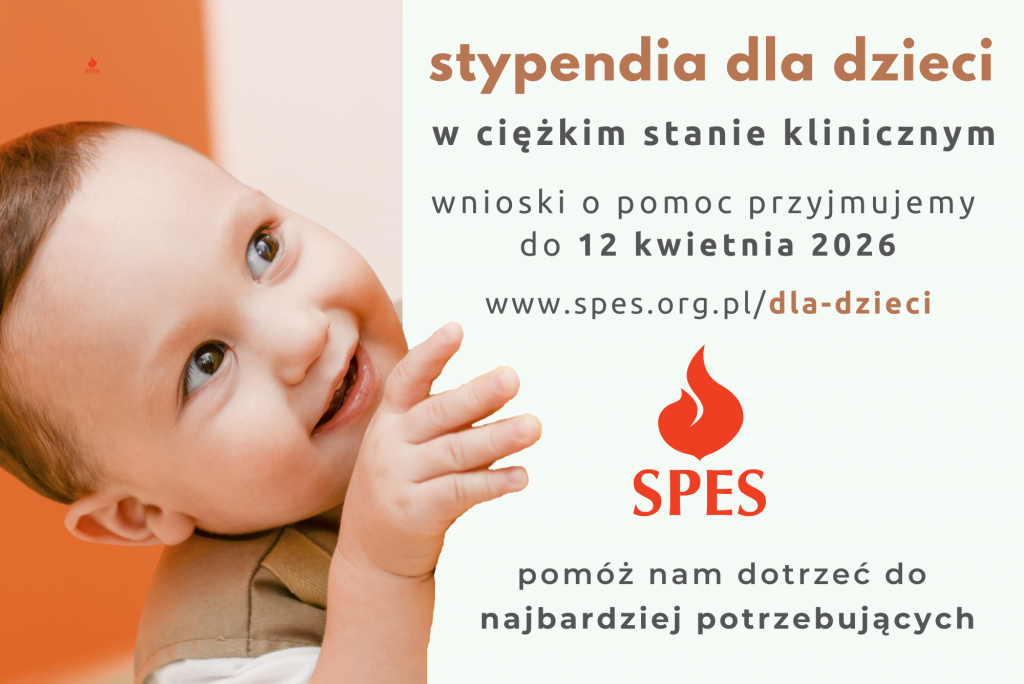 Ilustracja aktualności: Stowarzyszenie  SPES- Program Pomocy Dzieciom- stypendia dla dzieci w ciężkim stanie klinicznym 